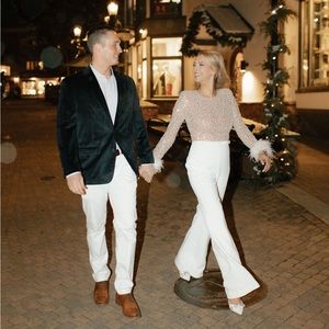 Nadine Merabi Amelia White Jumpsuit